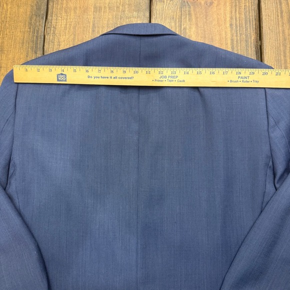 Lauren Ralph Lauren Men Wool Blend Blue Pinstripe Suit Sport Coat Blazer Jacket - Picture 7 of 9